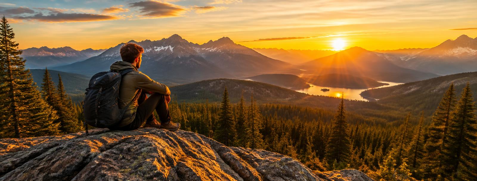 Sunrise over mountains